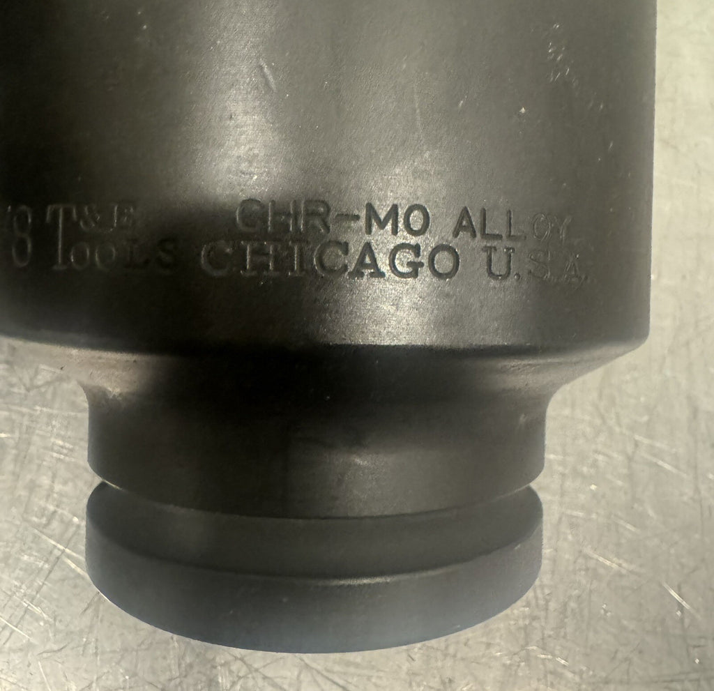 T&E Tools 76108 3-3/8” 6 Point Impact Socket 1” Drive NEW! FREE SHIPPING!