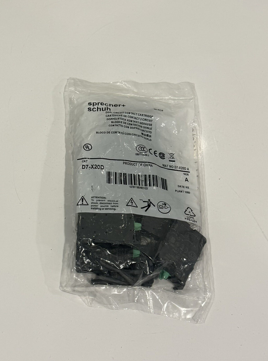 Sprecher + Schuh D70-X20D Contact Block NEW! FREE SHIPPING!