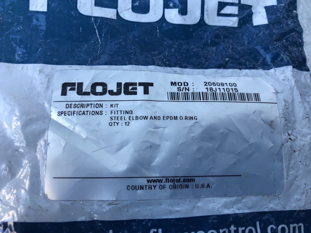 Flojet 20608100 Genuine Steel Hose Barb 3/8” Liquid Port Elbow 12Pack NEW