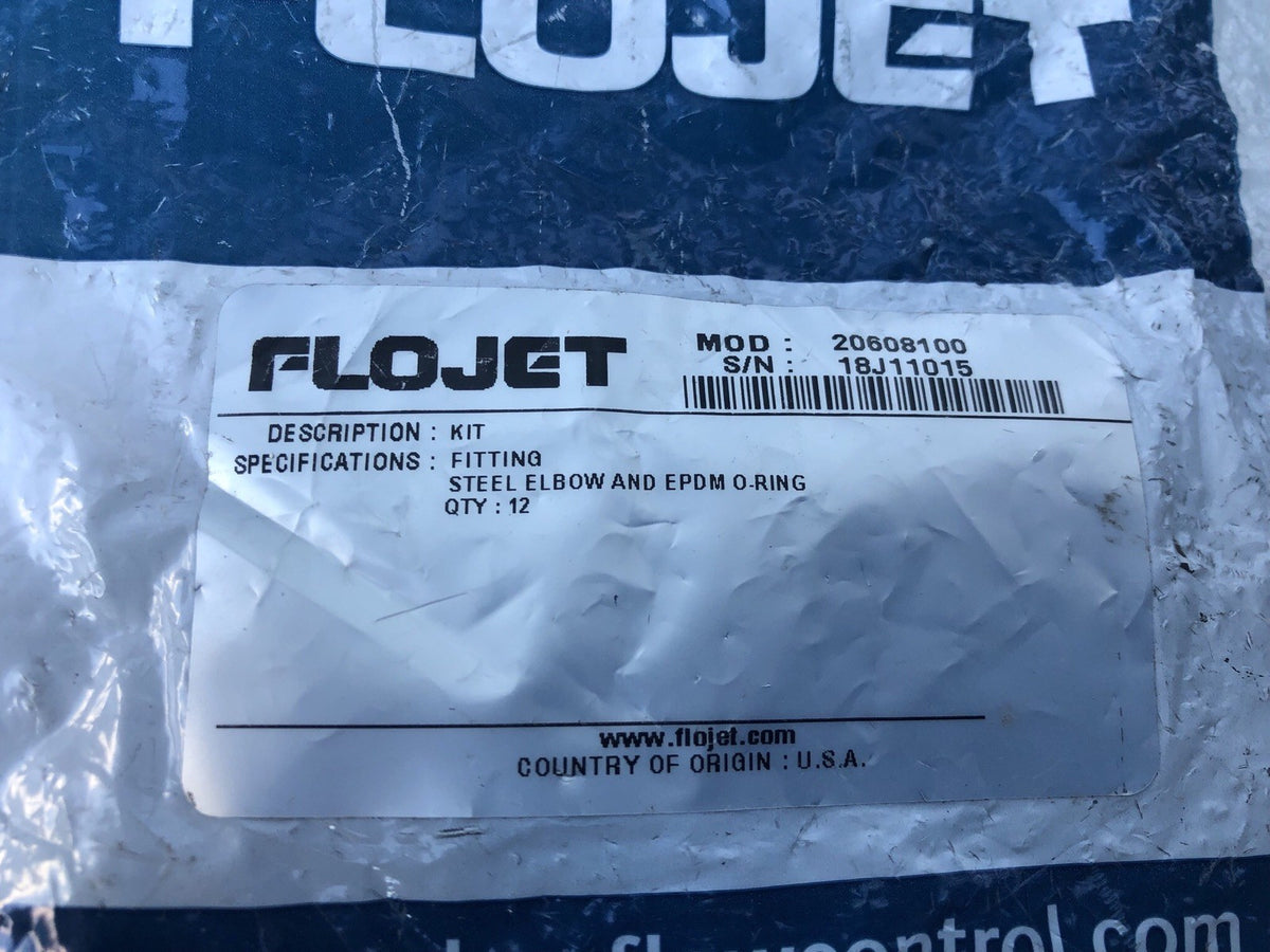 Flojet 20608100 Genuine Steel Hose Barb 3/8” Liquid Port Elbow 12Pack NEW