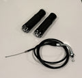 Red Dragon Billet Aluminum Scooter Motorcycle Handlebar Set Black Chrome NEW!
