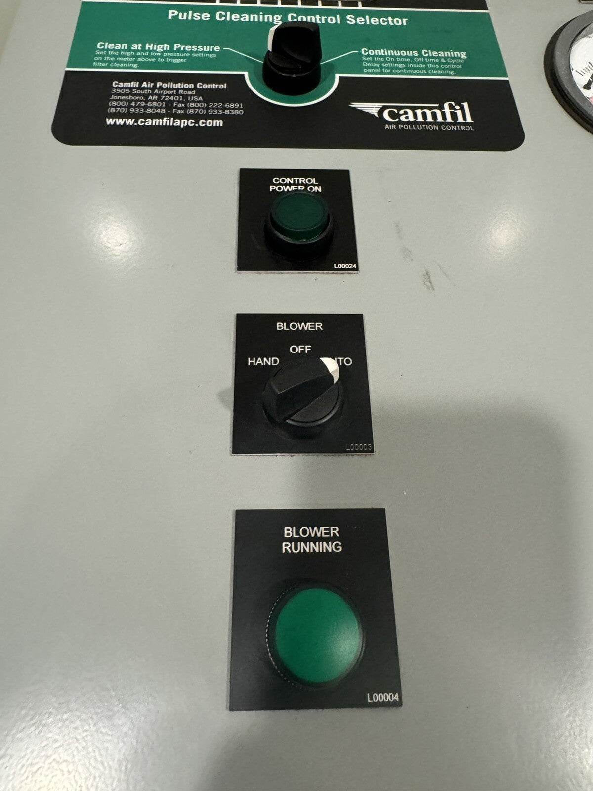 Camfil A024110009 Dust Collector Integrated Control Center 0502186 NEW!