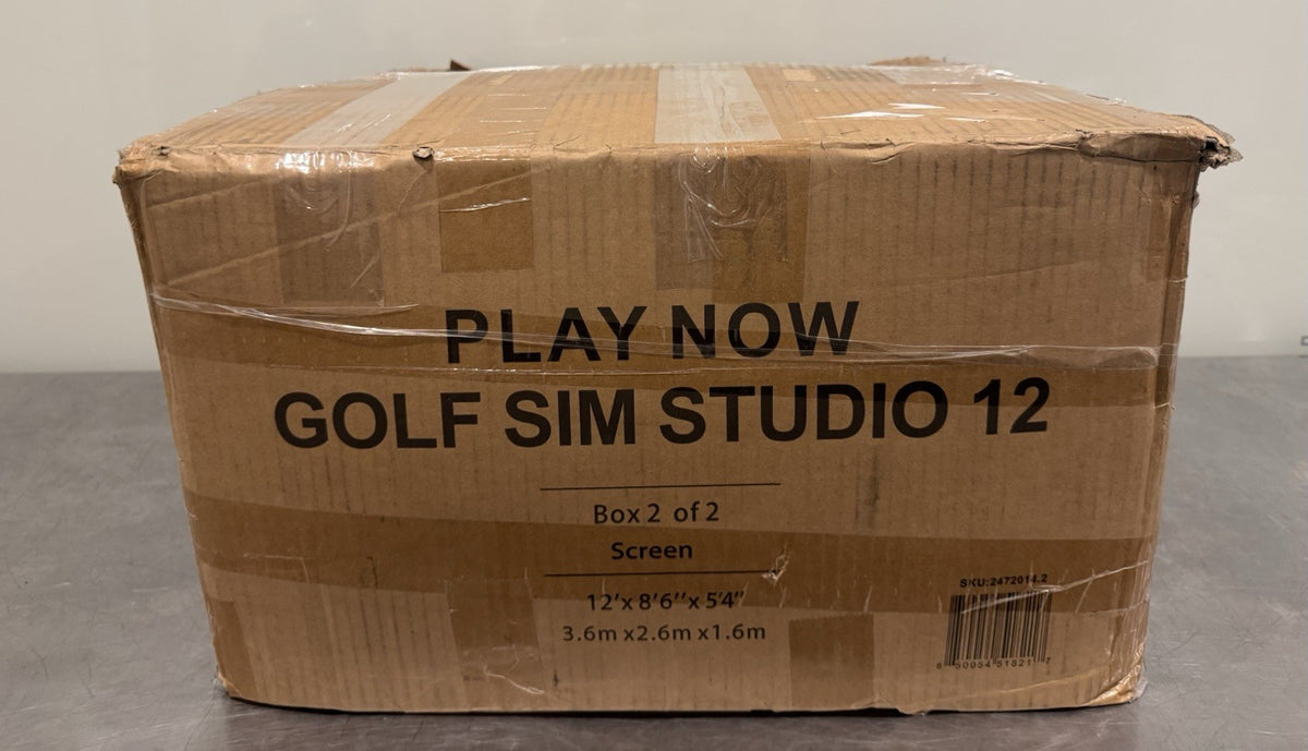 Play Now Golf Sim Studio 12 Screen 12’ x 8’6” x 5’4” NEW! BOX 2 ONLY! SHIPS FREE