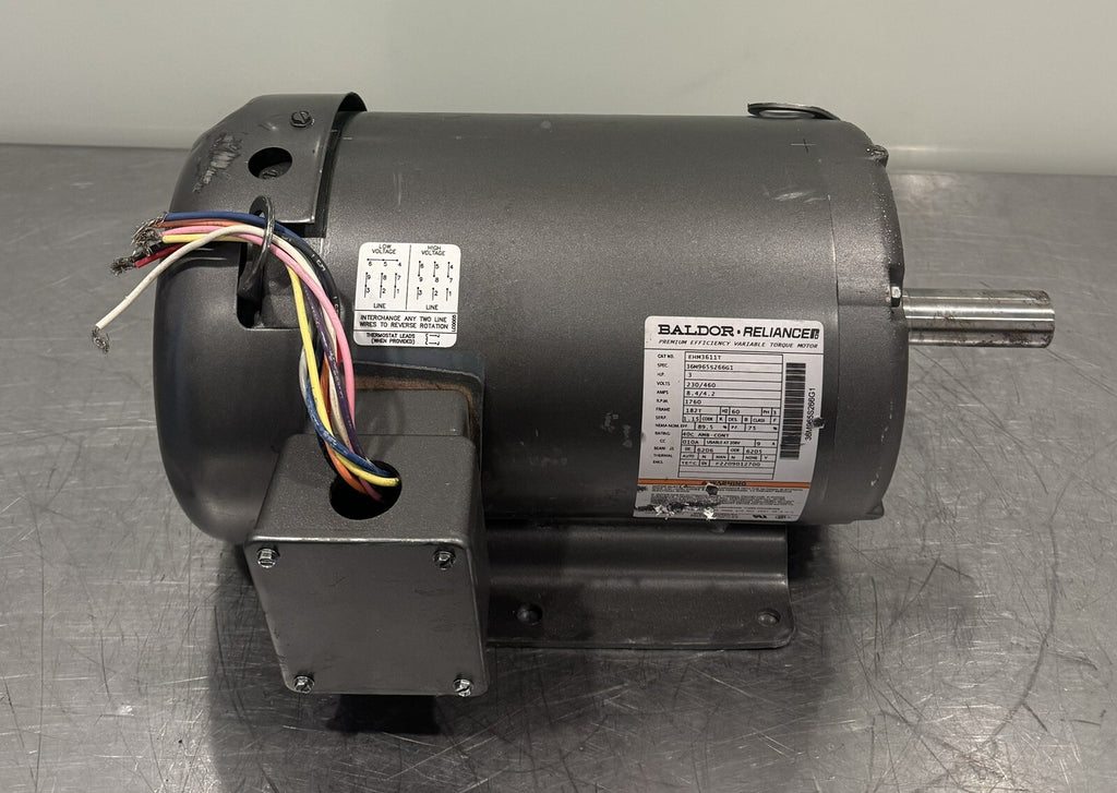 Baldor EHM3611T Motor 3HP 230/460V 1760 RPM NEW! FREE SHIPPING!