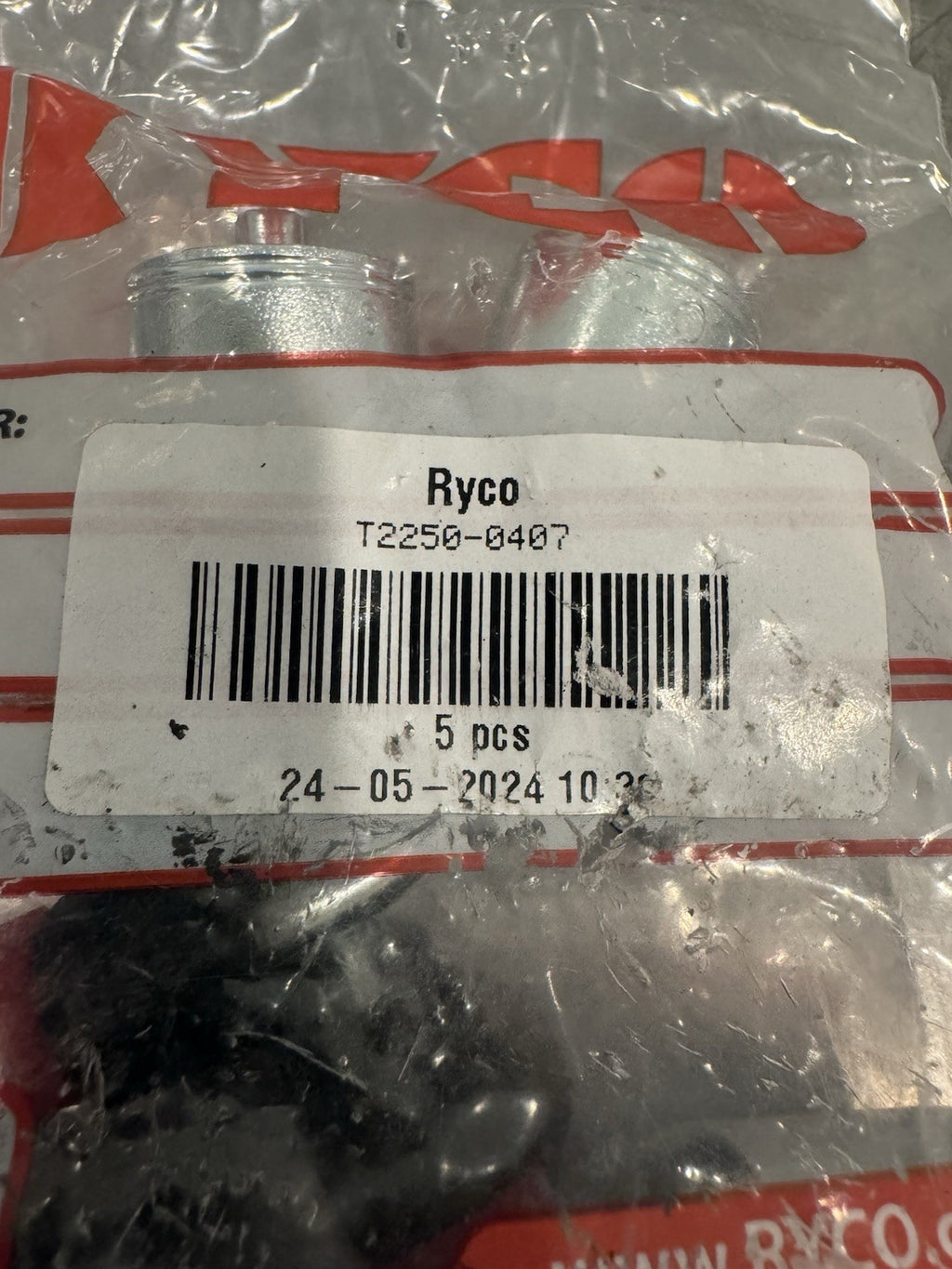 Ryco T2250-0407 Hydraulic Fittings 5 PACK Crimp X Thread NEW! FREE SHIPPING!