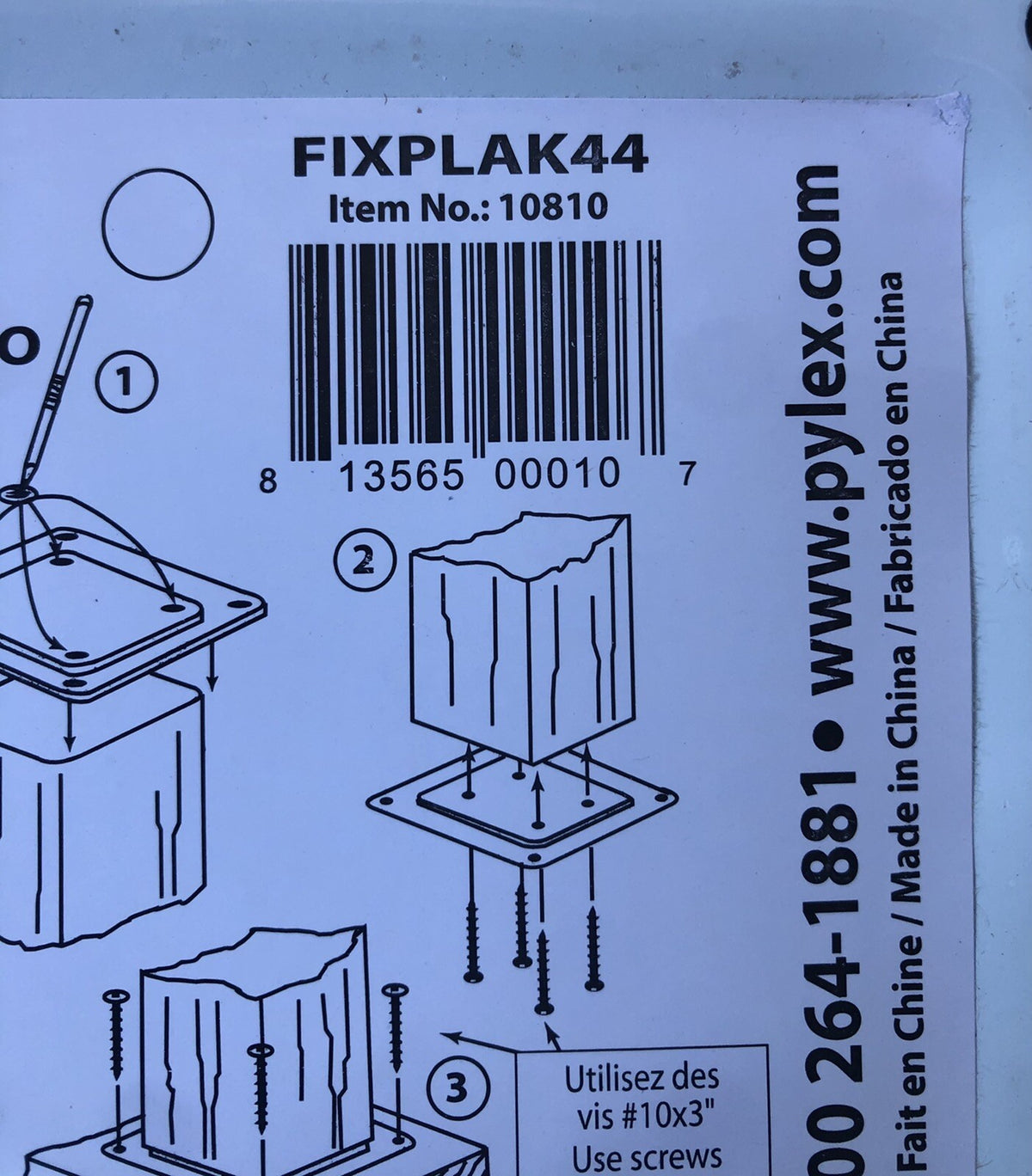 Pylex 10810 FIXPLAK 44 White Deck Connector NEW!! FREE SHIPPING!!