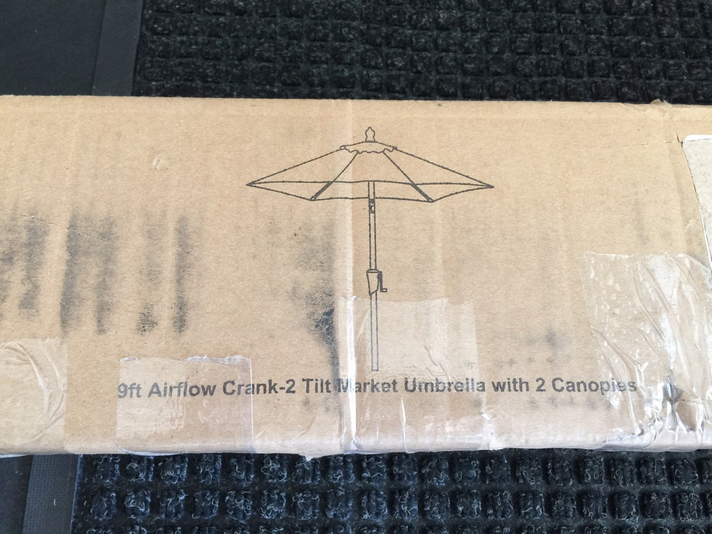 AtLeisure 9' (8-rib) Thru Crank And Tilt Umbrella Green Model UMB-950200 NEW