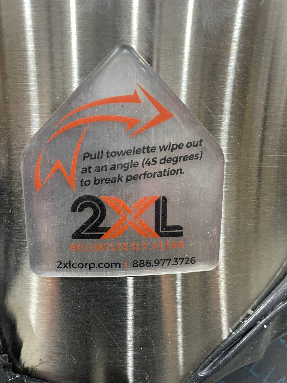 2XL65 Garbage Can Wipe Dispenser Stainless Steel NEW IN BOX! FREE SHIPPING! 