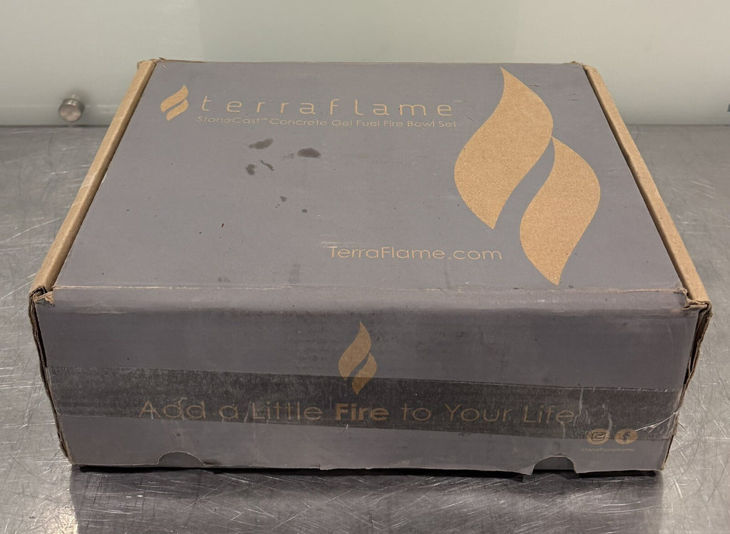 Terra Flame OD-TT-GEO-WHT-03 Tabletop Fire Bowl White NEW IN BOX! FREE SHIPPING!