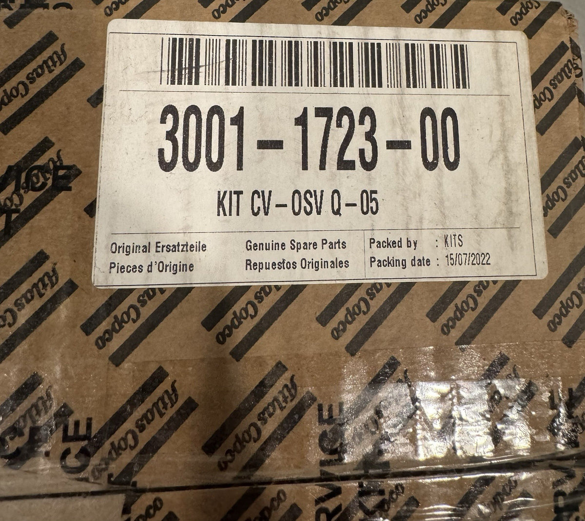 Atlas Copco 3001-1723-00 Compressor Maintenance Kit Genuine 3001172300 NEW!