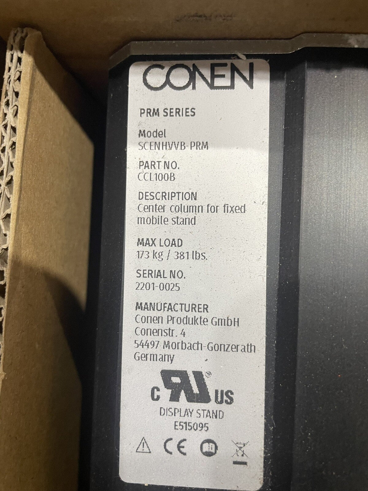 Promethean AP-FSM Fixed Stand Conen AP-FSM-COLUMN CCL100B NEW! FREE SHIPPING!