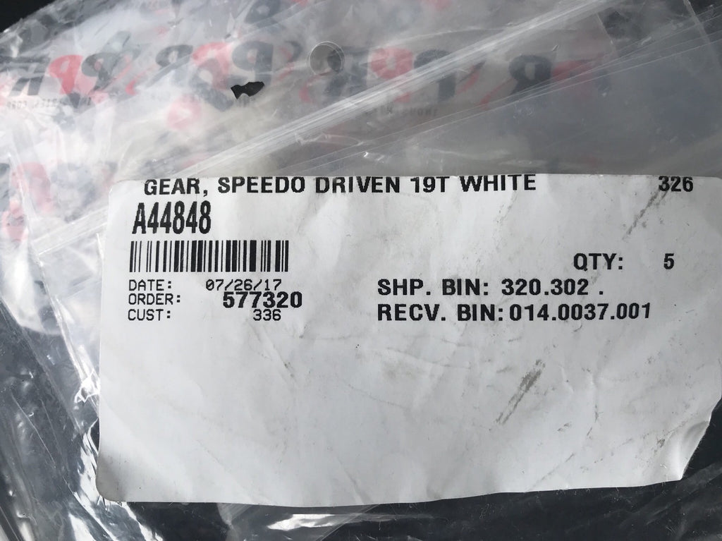 PPR Gear Driven Speedo 19T White A44848 19 Teeth NEW