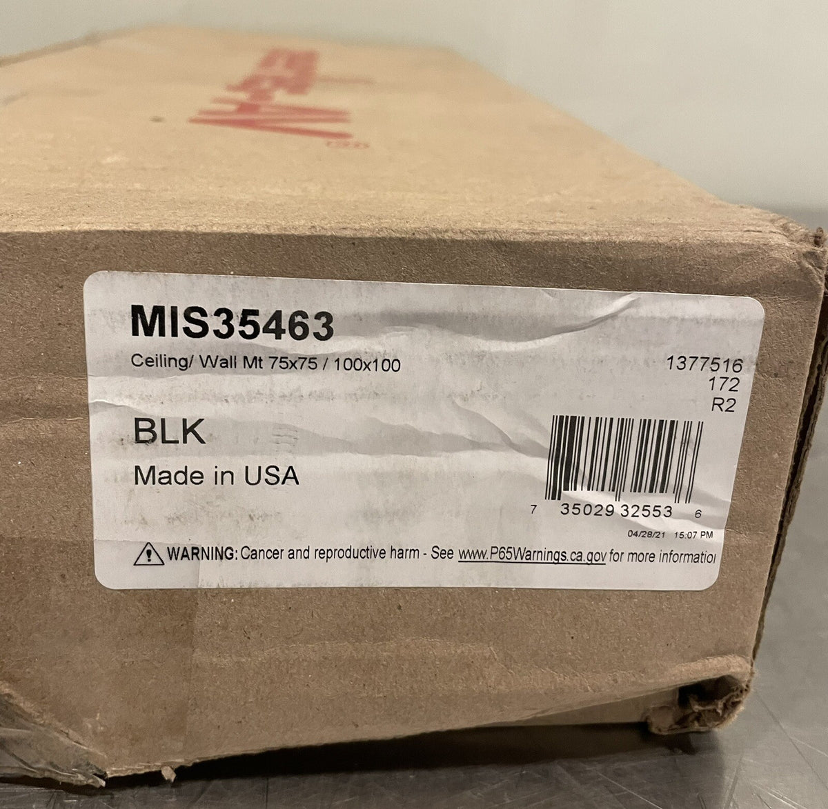 Peerless-AV MIS35463 Ceiling Mount Wall Kit NEW IN BOX! FREE SHIPPING!