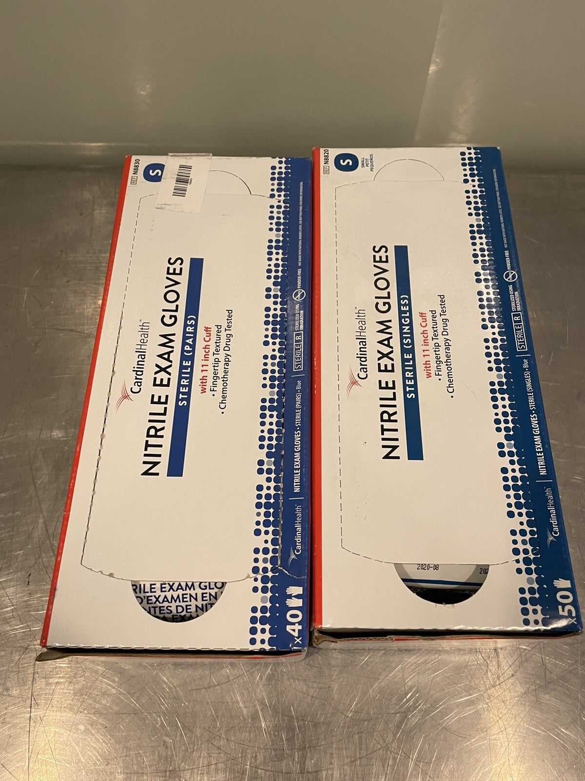Cardinal Health N8820 11” Cuff Nitrile Gloves Size Small 80 Pair NEW!