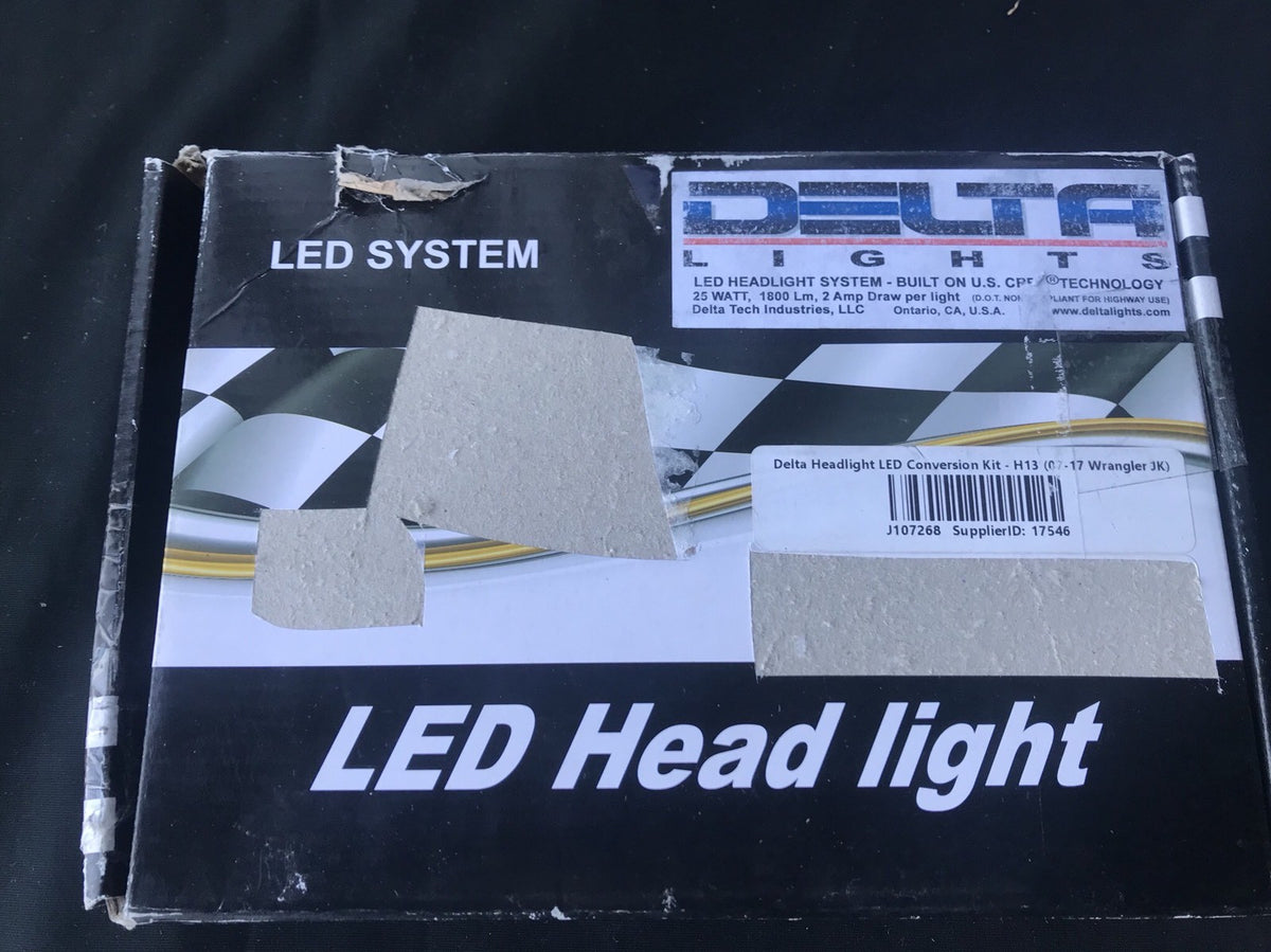 Delta J107268 H13 LED Conversion Kit Jeep Wrangler 2007-17 NEW IN BOX