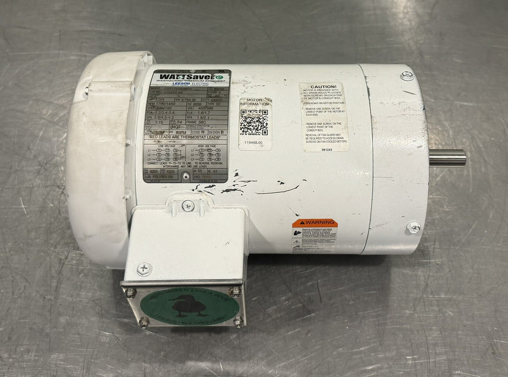 Leeson 119468.00 Washdown Motor HP 1/3/4 1760/1450 RPM CST17W380A NEW SHIPS FREE