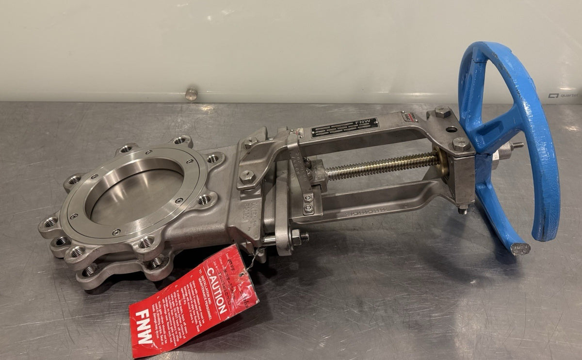FNW 2020TU 6" Slide Gate Knife Valve CF8M Body 316 Gate RTFE Seat PTFE Packing