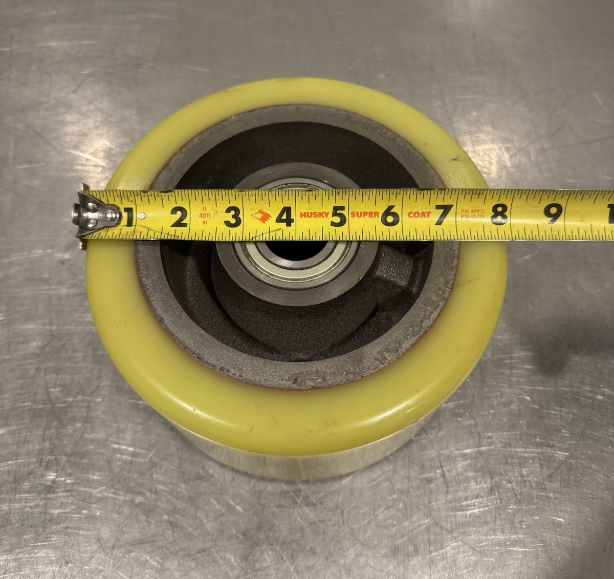 Load Wheel 4” x 8” W/ Hub Bearing Poly Yellow NEW! FREE SHIPPING!