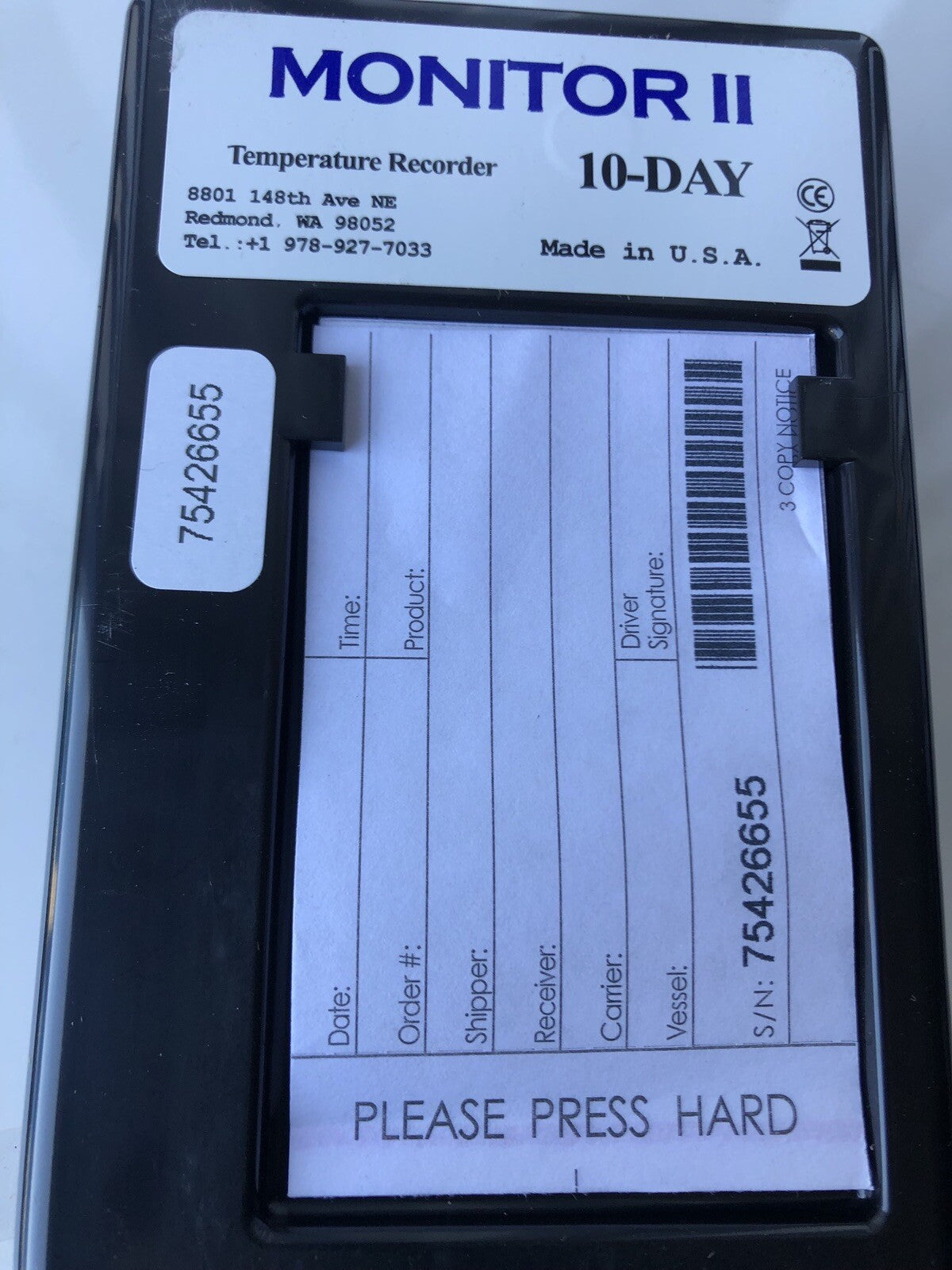 Monitor II 10 day Transit Temperature Recorder NEW!!! SHIPS FREE!!!