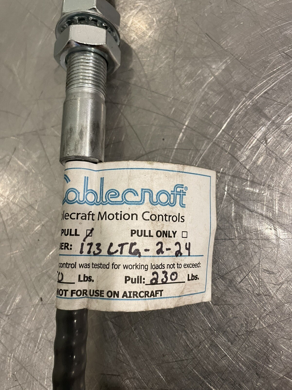 Cable Craft 173LTG-2-24 Utility Push/Pull Cable Threaded Grooved NEW!