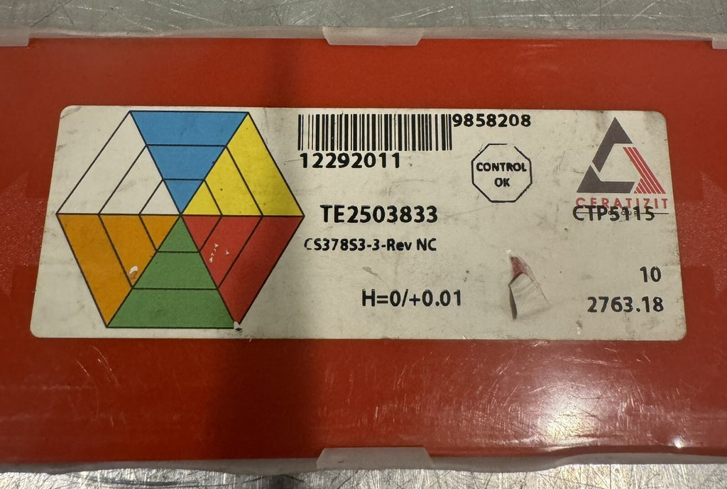 Ceratizit CTP5115 Carbide Cutting Tips TE2503833 9 PACK NEW! FREE SHIPPING!