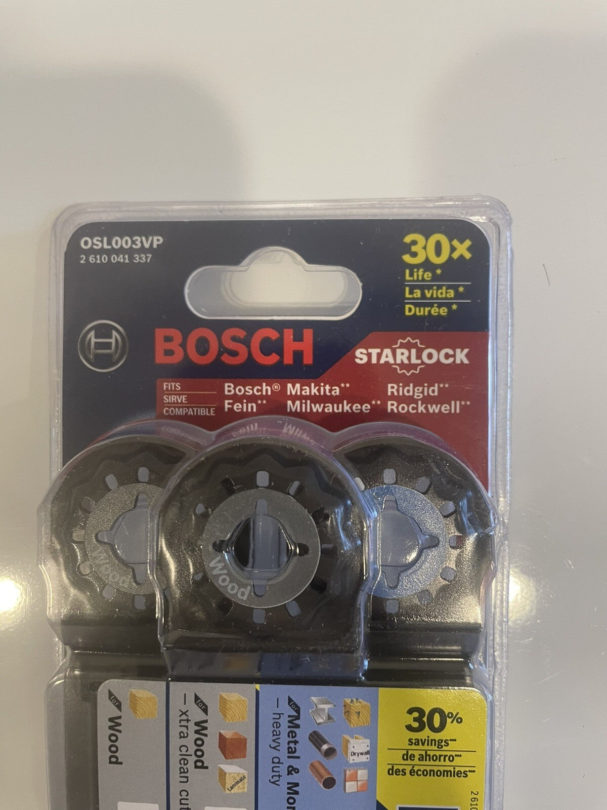 Bosch OSL003VP 3-Piece Starlock Oscillating Multi Tool Plunge Cutting NEW!