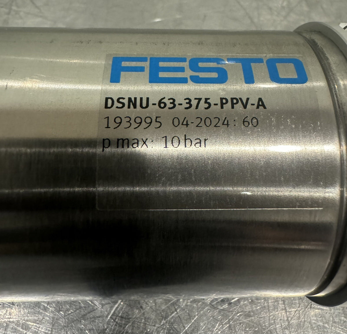 Festo DSNU-63-375-PPV-A Pneumatic Cylinder 193995 NEW! FREE SHIPPING!
