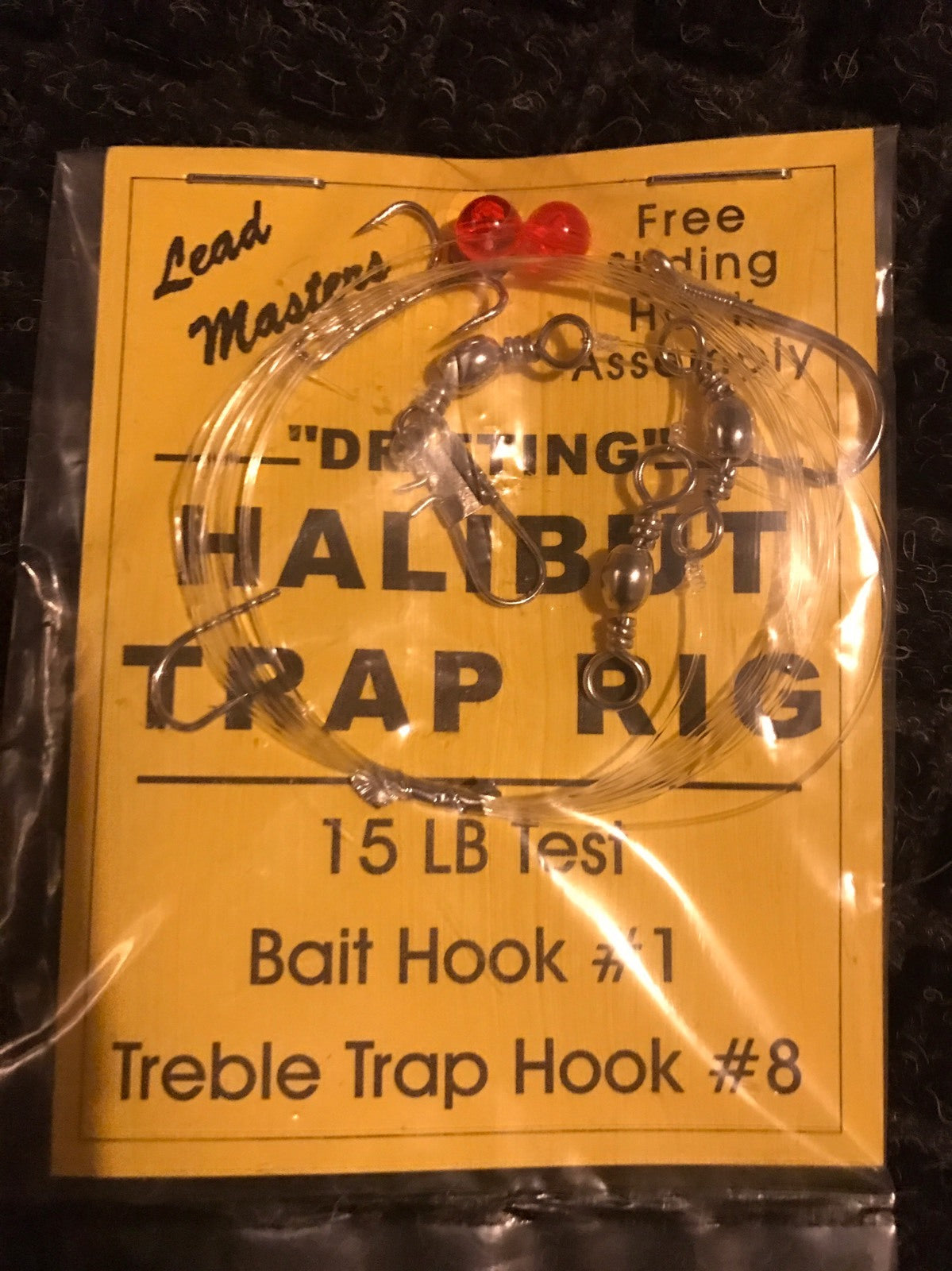 Lot Of 10 Lead Master Halibut Trap Rig 15lb #1 & #6 Model 22202 New Flounder