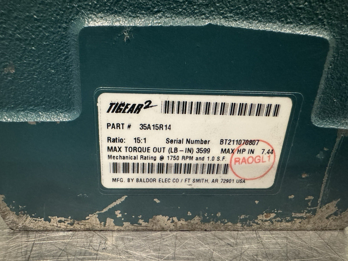 Dodge 35A15R14 Tigear2 Worm Gear Reducer 15:1 Ratio NEW! FREE SHIPPING!