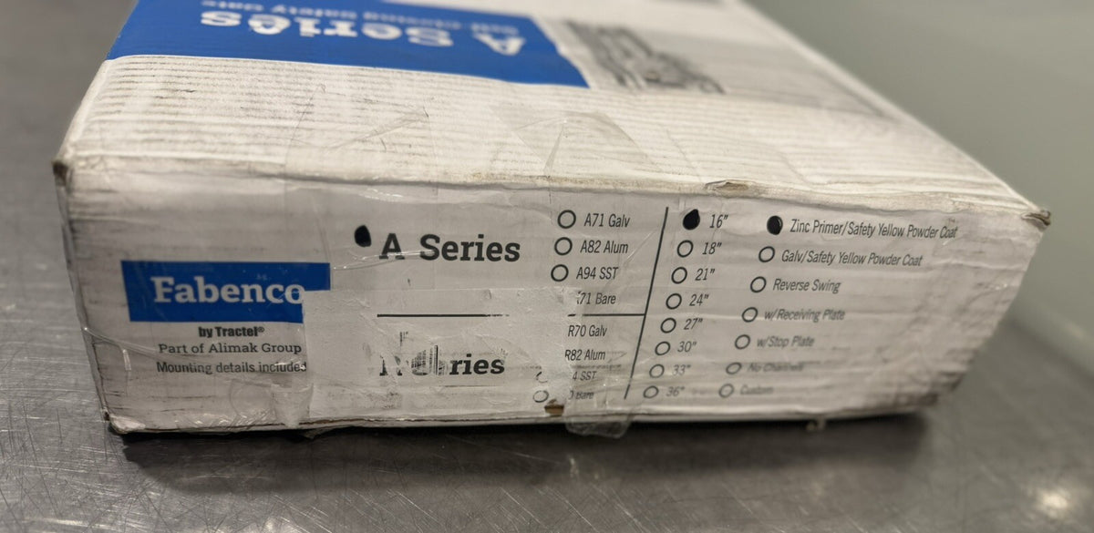 Fabenco A Series 16" Safety Gate Self Closing Safety Yellow NEW IN BOX!