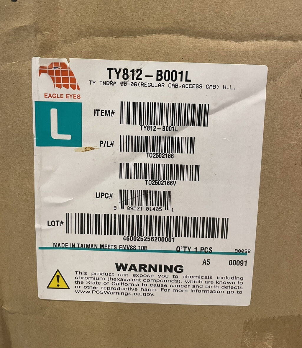 Eagle Eyes TY812-B001L Headlight Toyota Tundra 2005-06 NEW IN BOX! FREE SHIPPING
