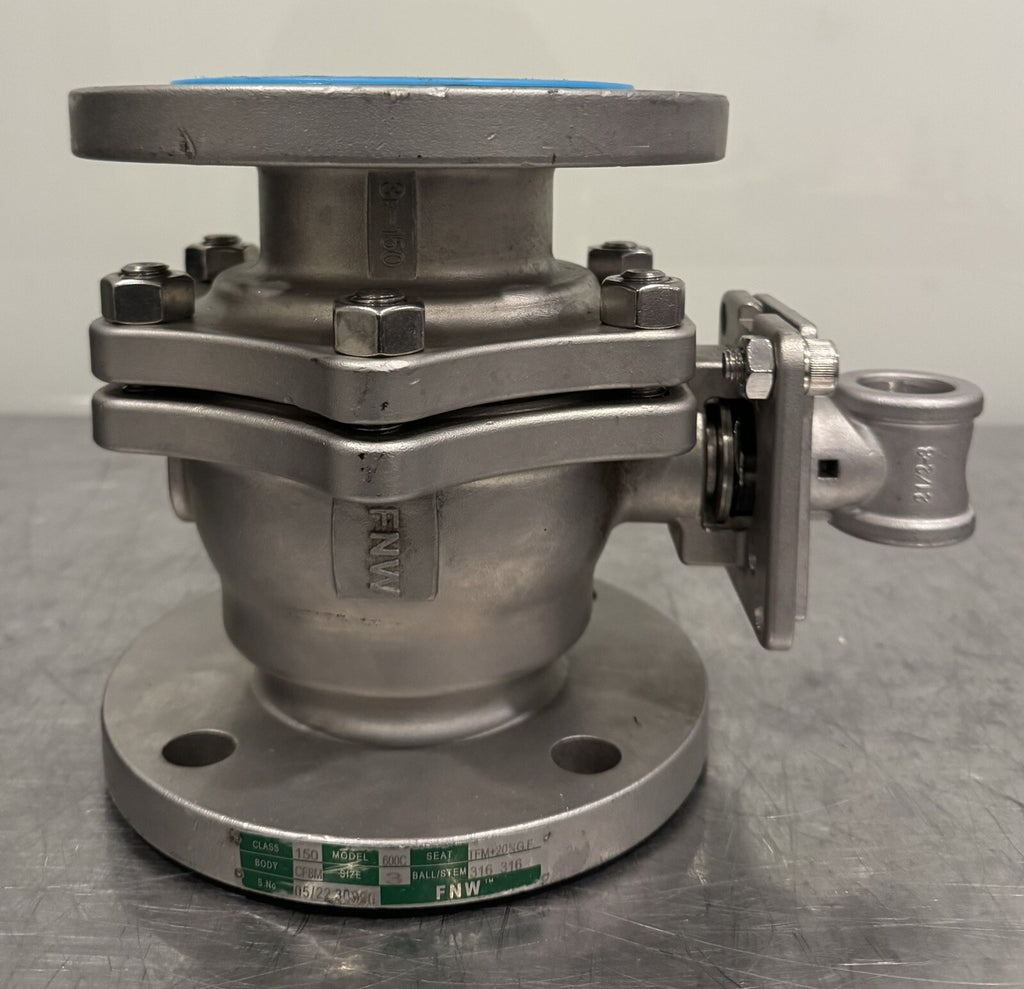 FNW 600C 3" Flanged Ball Valve Stainless CF8M 150 Class NEW NO HANDLE!