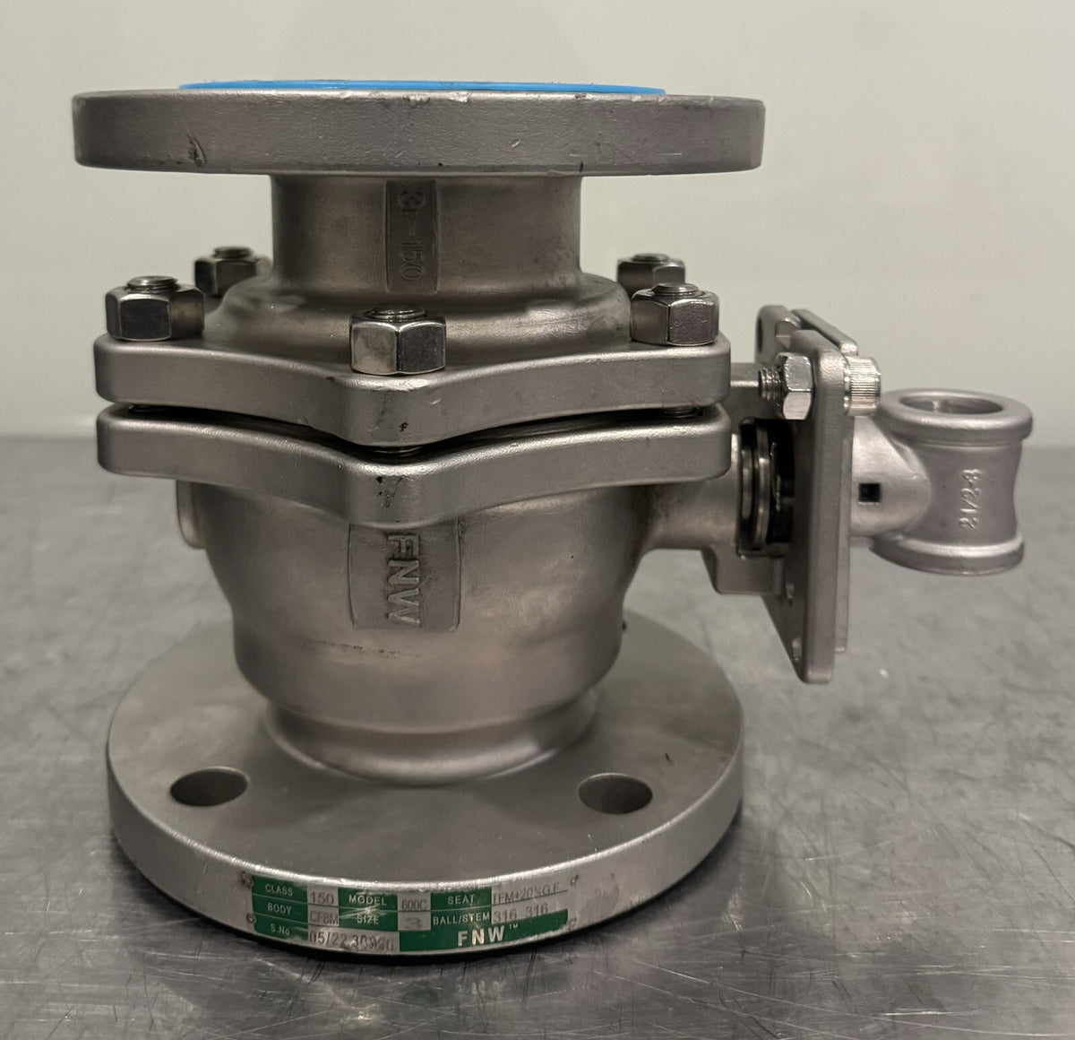 FNW 600C 3" Flanged Ball Valve Stainless CF8M 150 Class NEW NO HANDLE!