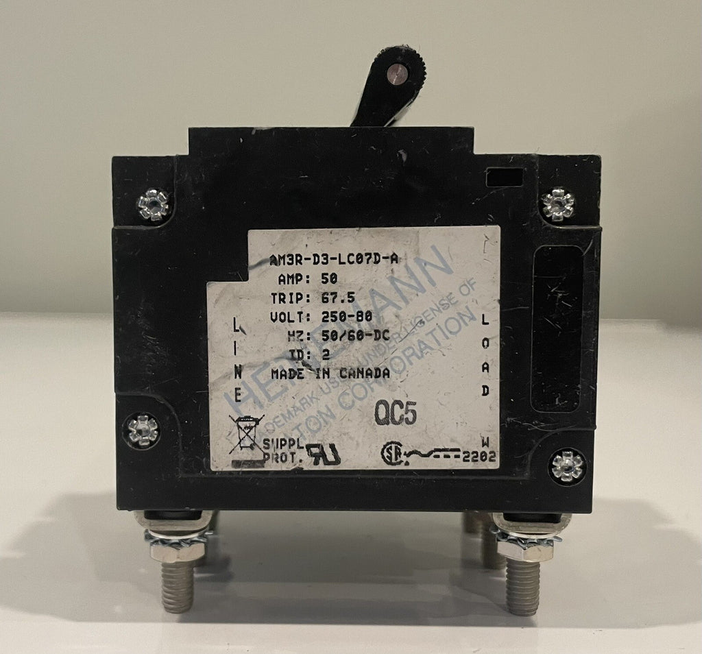 Heinemann AM3R-D3-LC07D-A 50 Amp 250-80V Breaker NEW! FREE SHIPPING!
