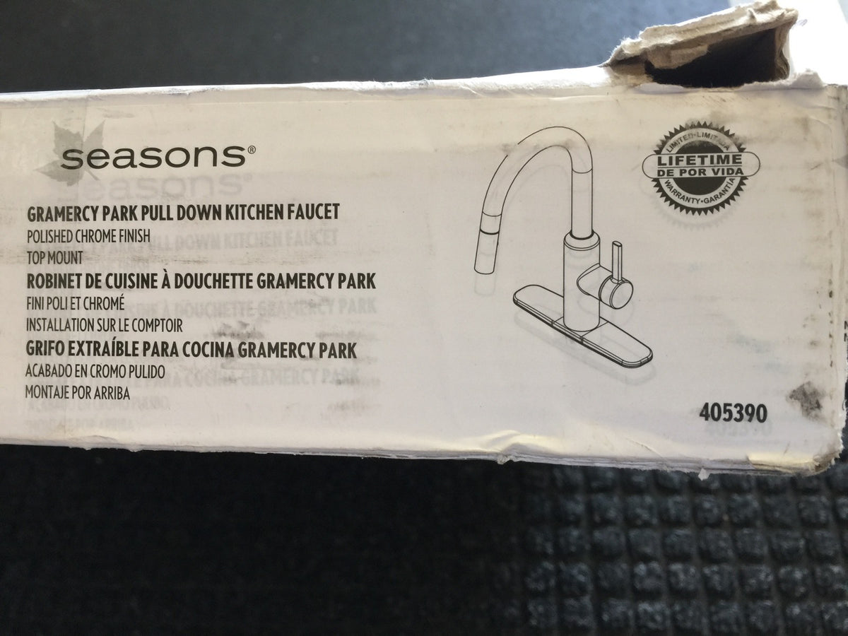 Seasons Gramercy Park Chrome Pull Down Kitchen Faucet