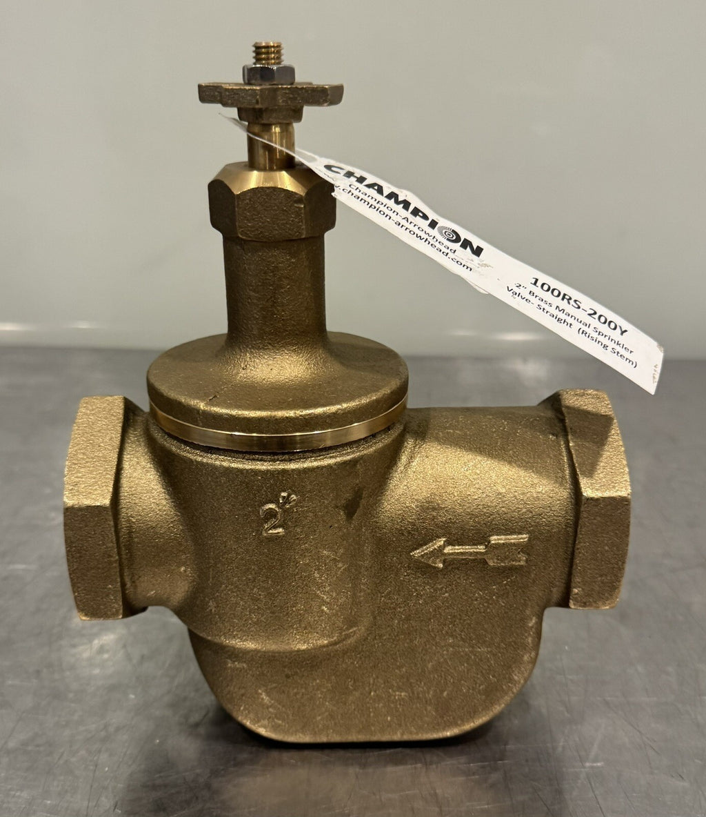 Champion 100RS-200Y Brass Straight Valve 2” Rising Swivel NEW! FREE SHIPPING!