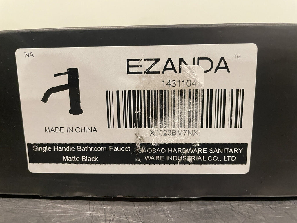 Ezanda 1431104 Single Handle Bathroom Faucet Black NEW! FREE SHIPPING!