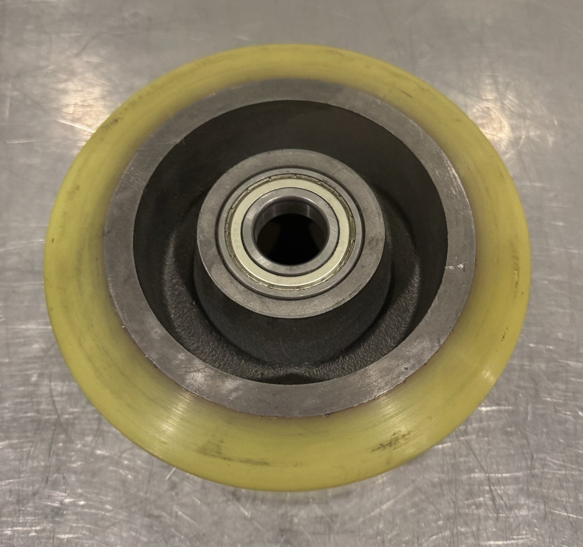 Load Wheel 4” x 8” W/ Hub Bearing Poly Yellow NEW! FREE SHIPPING!