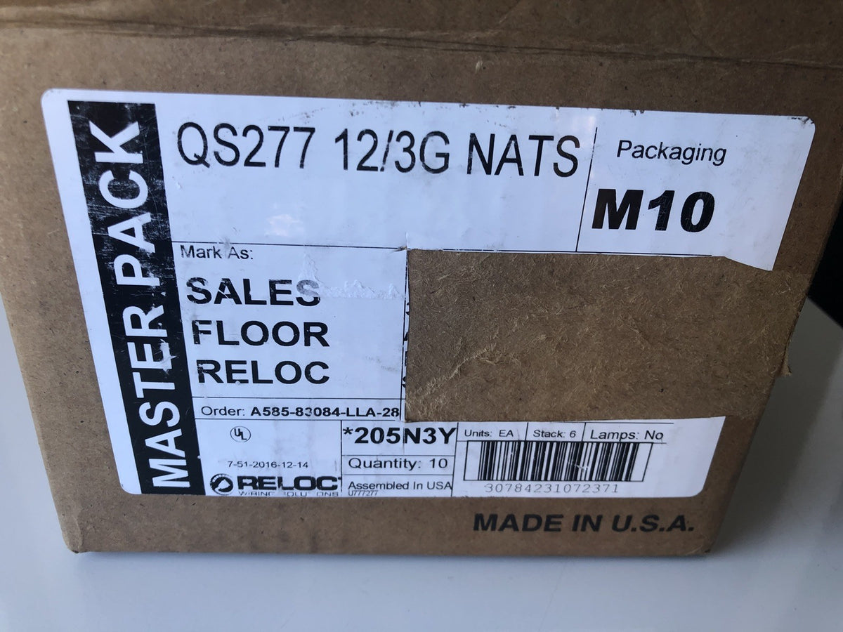 Lithonia Reloc 205N3Y Quik Flex Splitter QS 277 12/3 G NEW BULK PRICING AVAIL