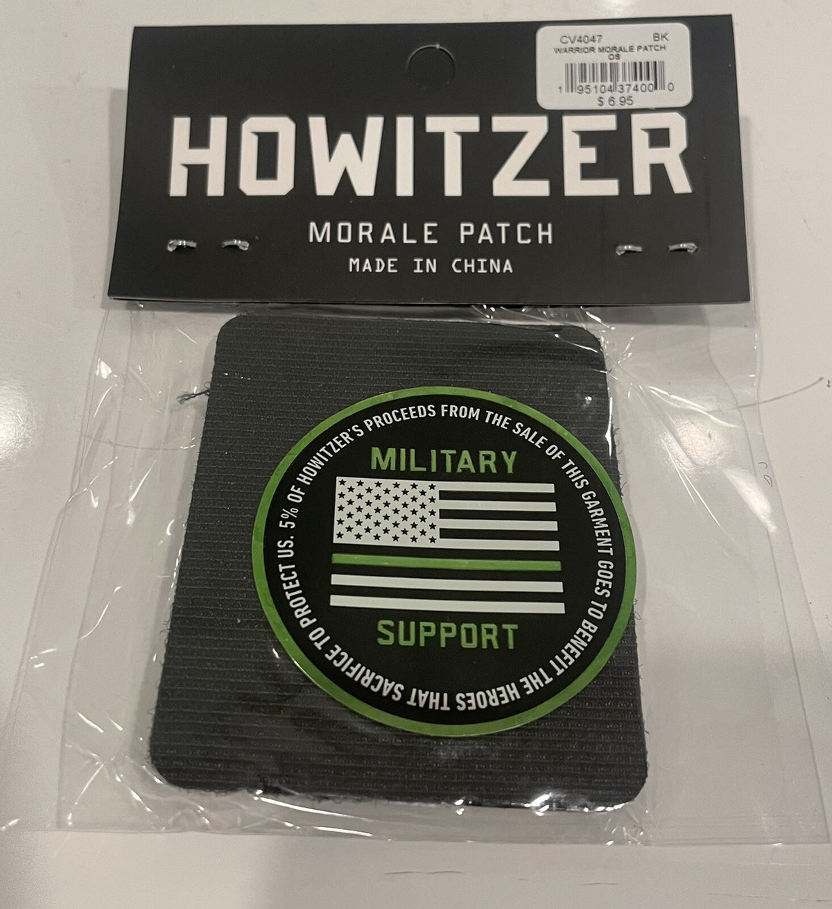 Howitzer Clothing Warrior Spirit Morale Patch OS CV4047 NEW! SHIPS FREE!