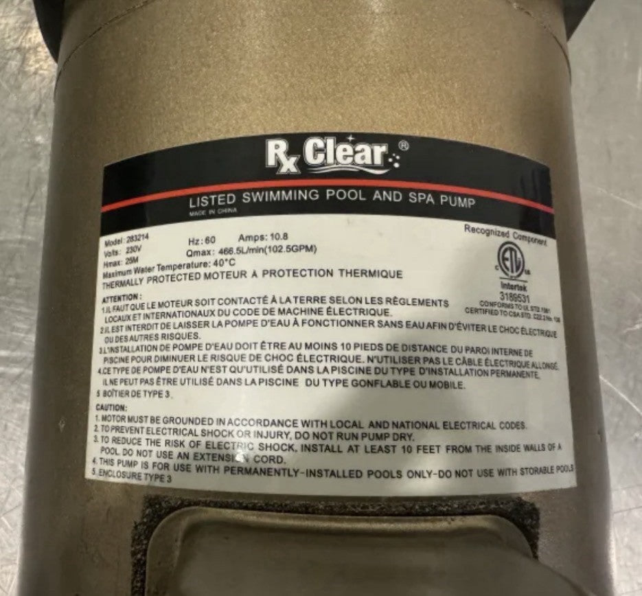 283214 Swimming Pool Spa Pump 230V NEW! DAMAGED! FREE SHIPPING!