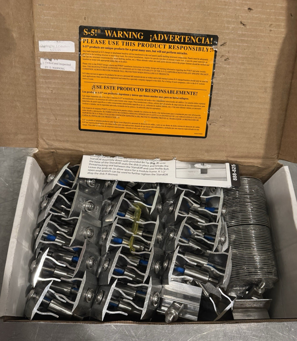 S-5 PV2MOPV2STOM8M8T PVKIT Mid Grab Minor Box 60 PACK NEW! FREE SHIPPING!