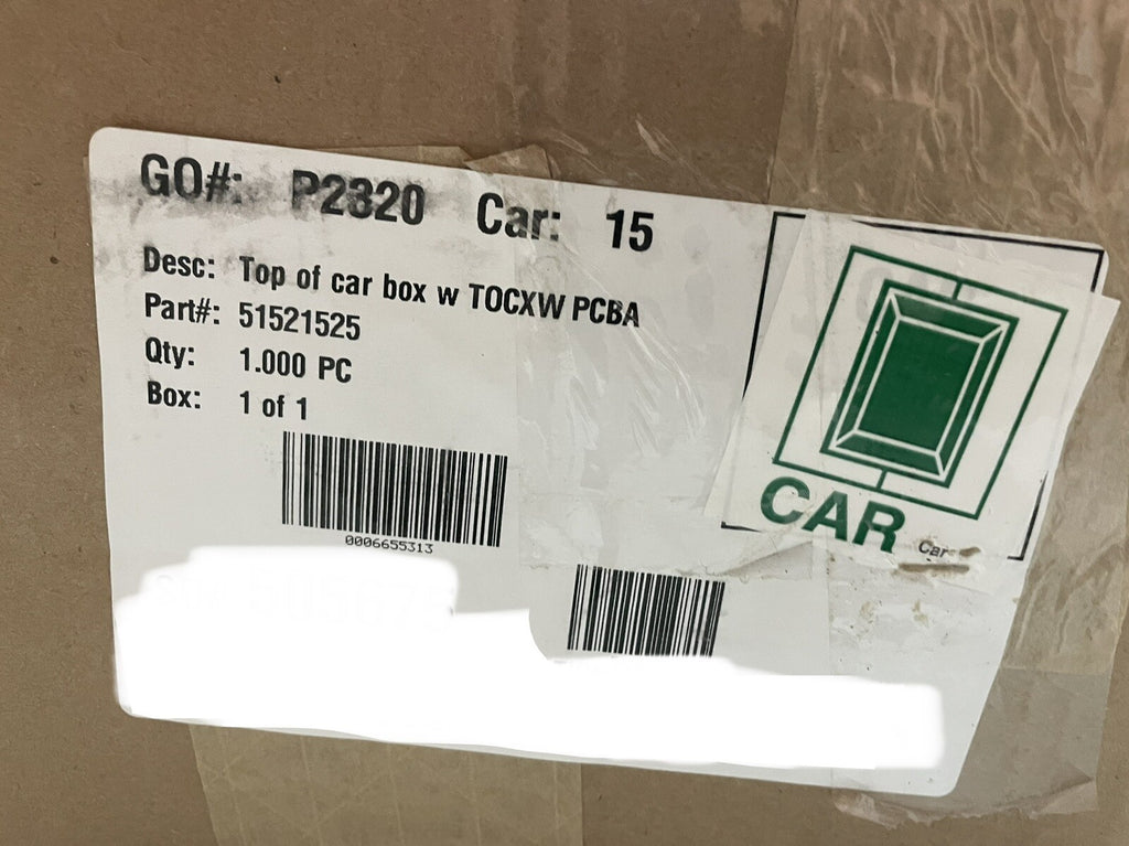 Schindler Elevator 51521525 Top Of Car Box W/ Top Of Car Crosswire TOCXW NEW!