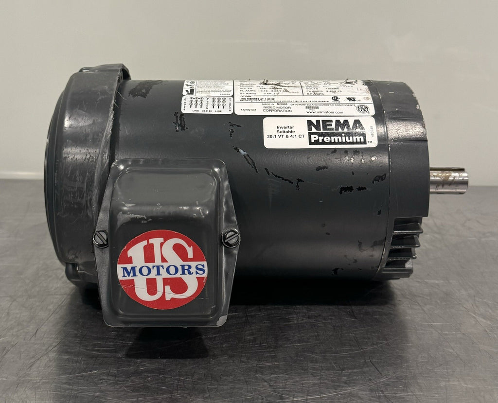 US Motor U1P2DCR NEMA 1HP 1755 RPM 208-230/460V FN27 NEW! FREE SHIPPING!
