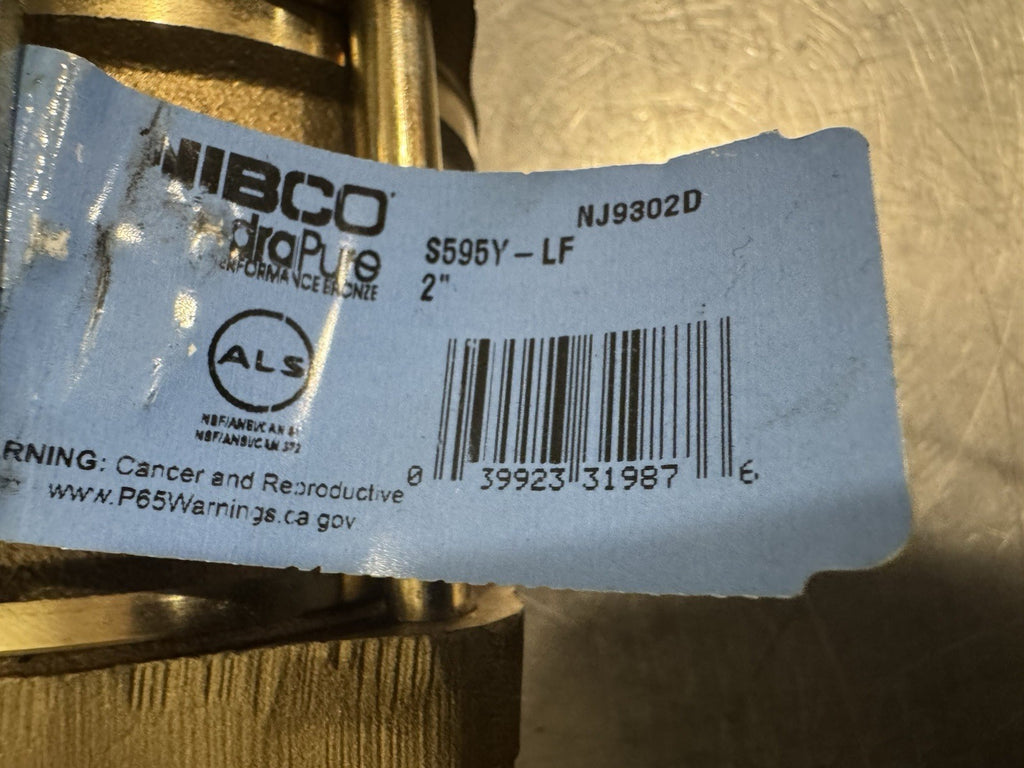 Nibco S595Y-LF 2" Ball Valve Silicone Bronze Full Port Solder NJ9302D NEW!