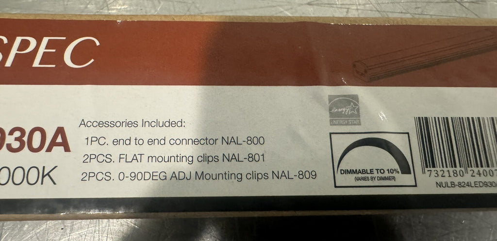 Nora NULB-824LED930A LED Light Strip 24” Aluminum 24V NEW! FREE SHIPPING!