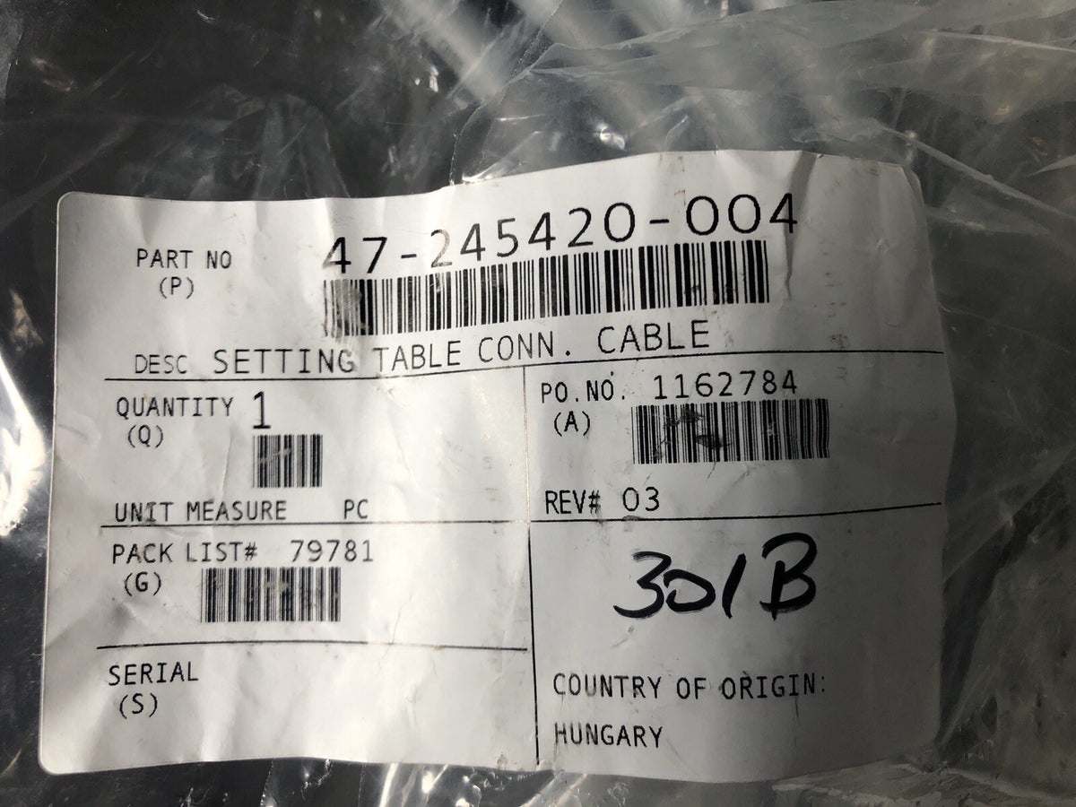 47-245420-004 Setting Table Cable Nex Gen Bowling NEW!! FREE SHIPPING!!!