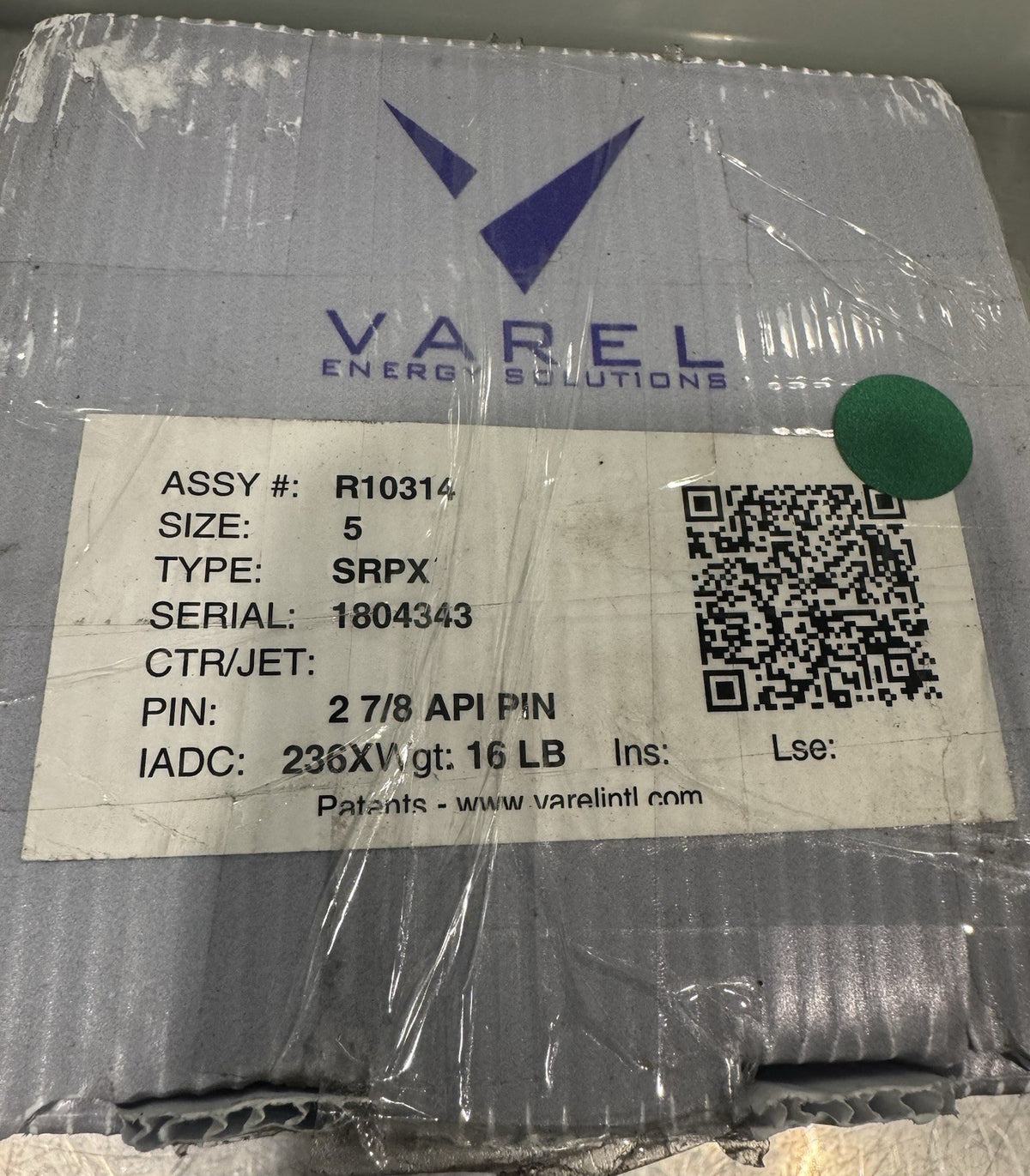 Varel Tricone Drill Bit R10314 SRPX Size 5 Jet 2-7/8 API Pin Protector NEW!