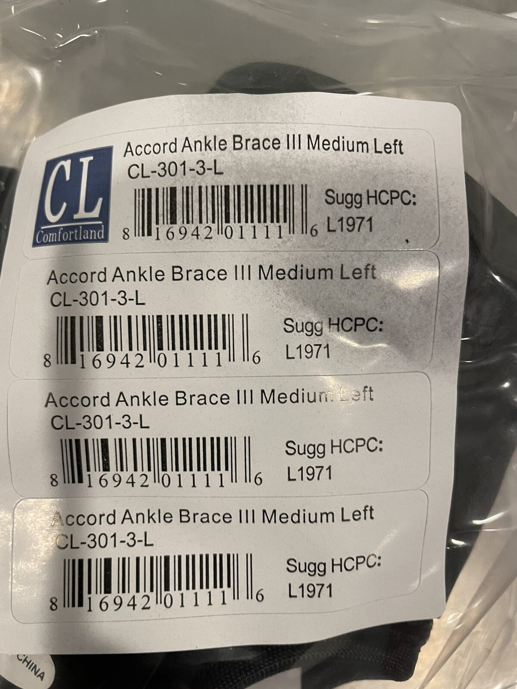 Comfortland CL-301-3-L  Ankle Brace Accord III Left Medium BOTTOM PART ONLY!