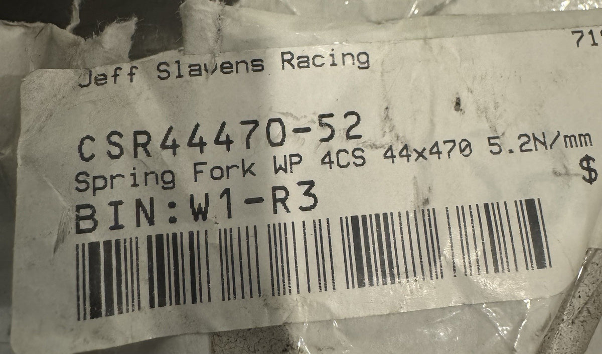 CSR44470-52 Jeff Slavens Racing Fork Springs 44x470mm 5.2n/mm 44470.52 NEW!